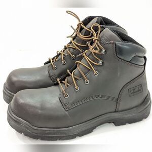 WORX By Red Wing EXTRA WIDE Brown Leather Steel Toe Ankle Work Boots Size 12WW